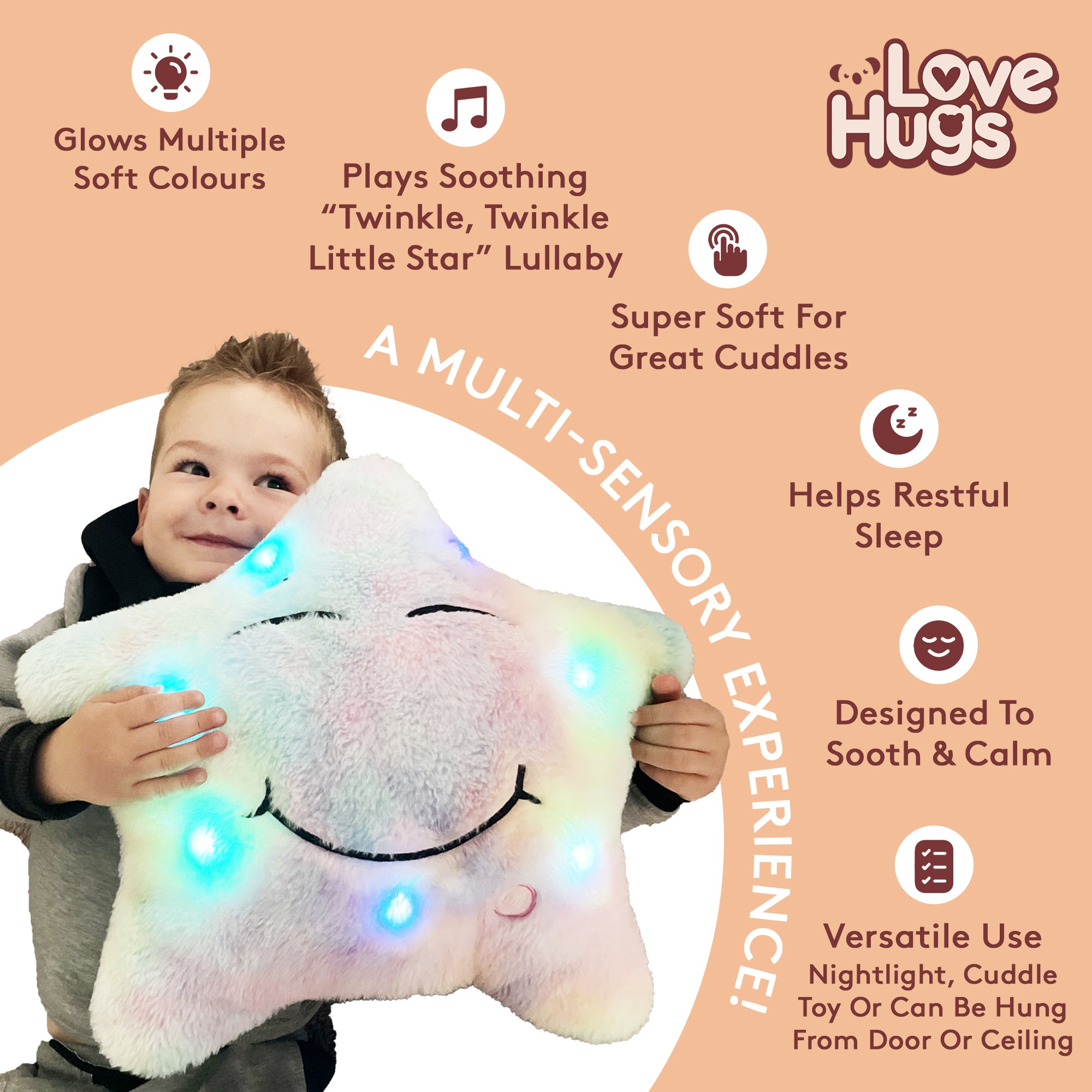 Lovehugs Sensory Toys Weighted Teddy Sensory Soft Toys LoveHugs