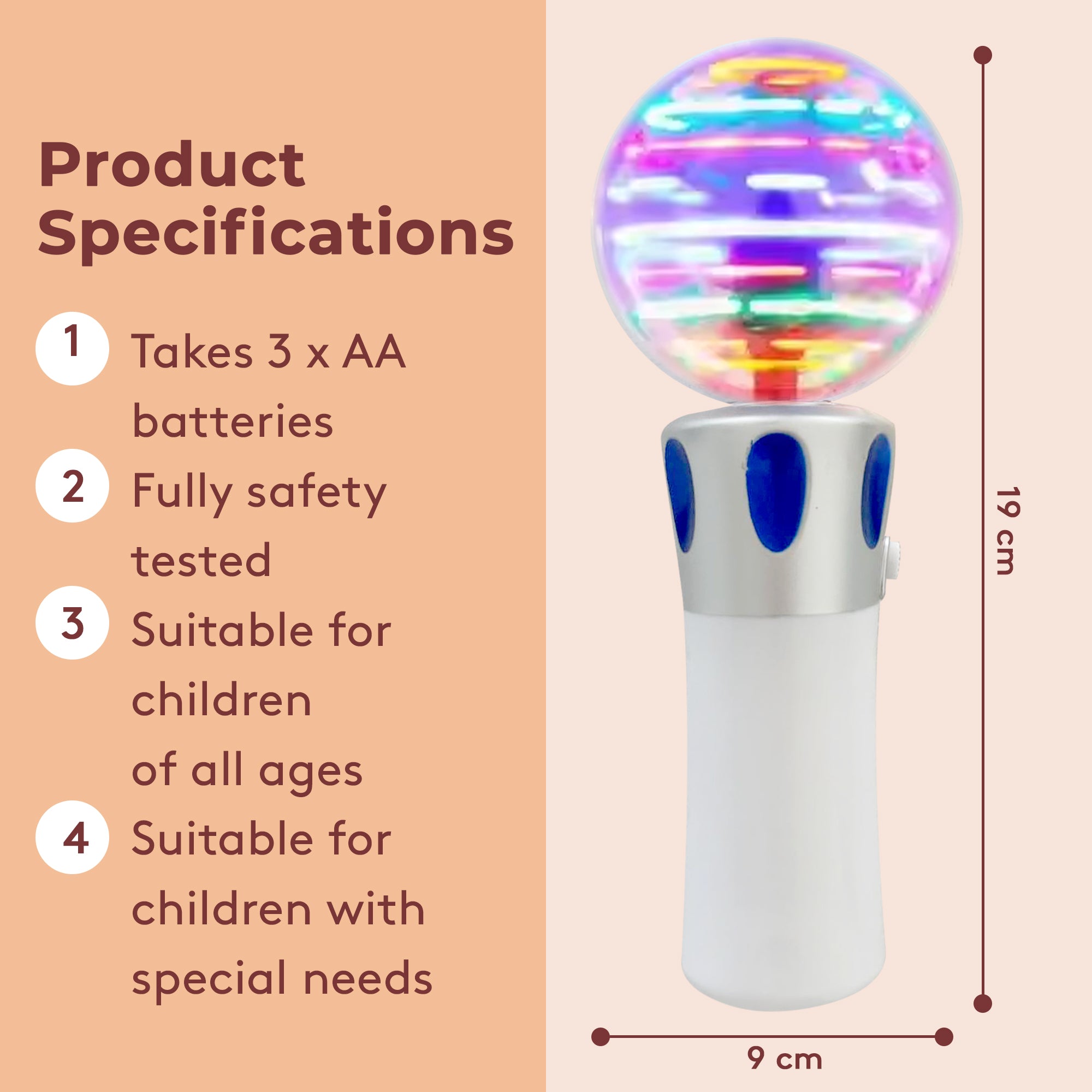 Musical Light Up Wand Sensory Lights For Autism Magic Wands For Kids LoveHugs